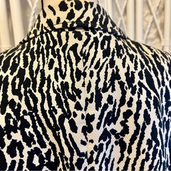Talbots Blazer Leopard Animal Print Cream Black Jacket Stretch Plus size 16W - Picture 6 of 16